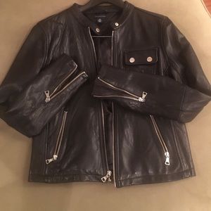 Woman motorcycle leather jacket